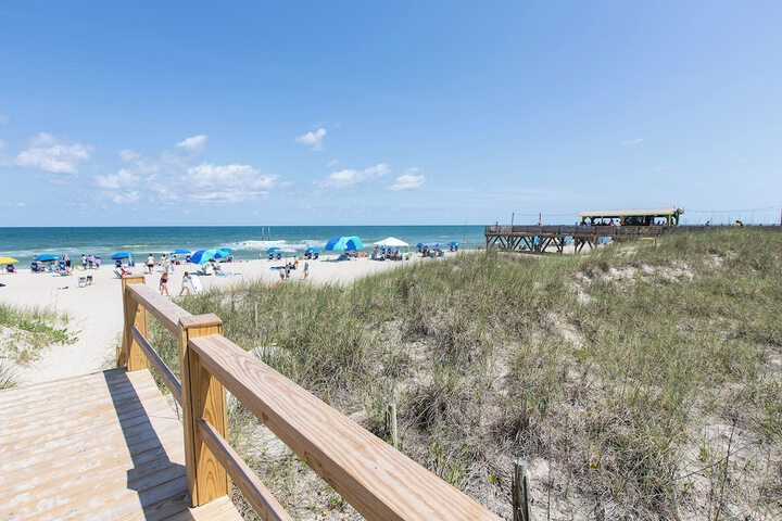 Golden Sands Carolina Beach Oceanfront Tapestry by Hilton