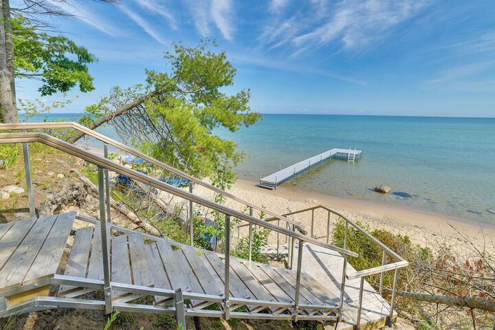 Waterfront Cheboygan Home w / Fire Pit