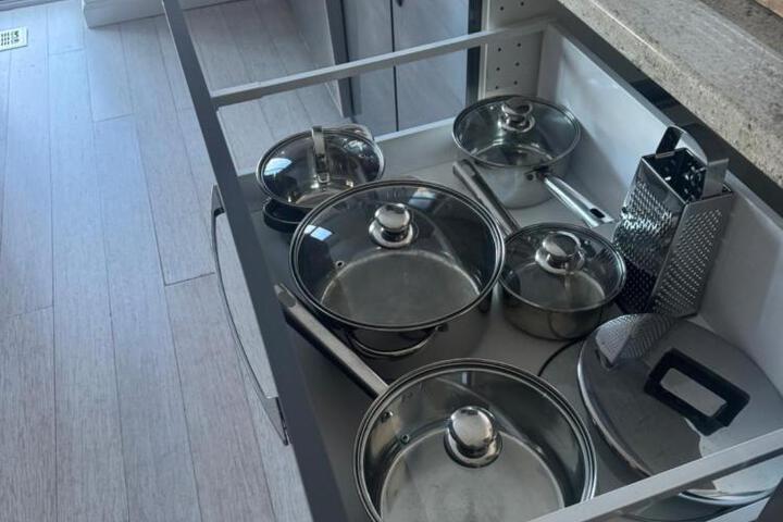 One bedroom with modern kitchen balcony with water view