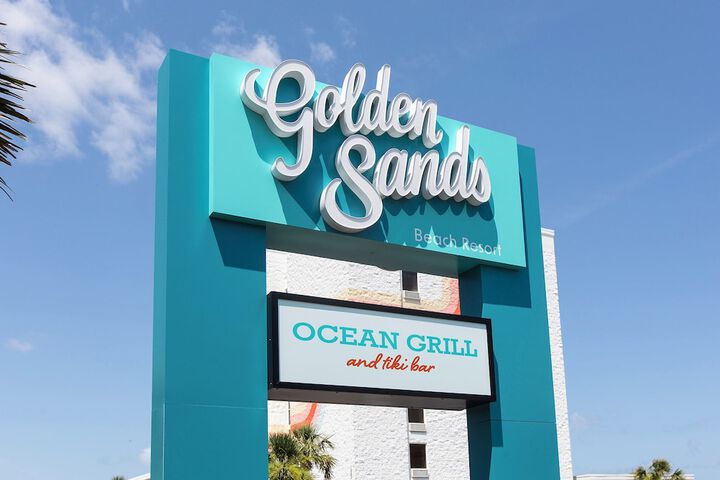 Golden Sands Carolina Beach Oceanfront Tapestry by Hilton