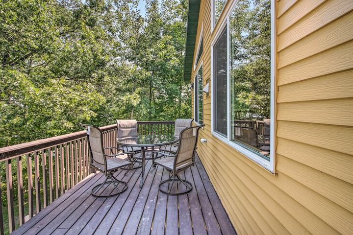 Big Lake Getaway w / Private Beach + Fire Pit!