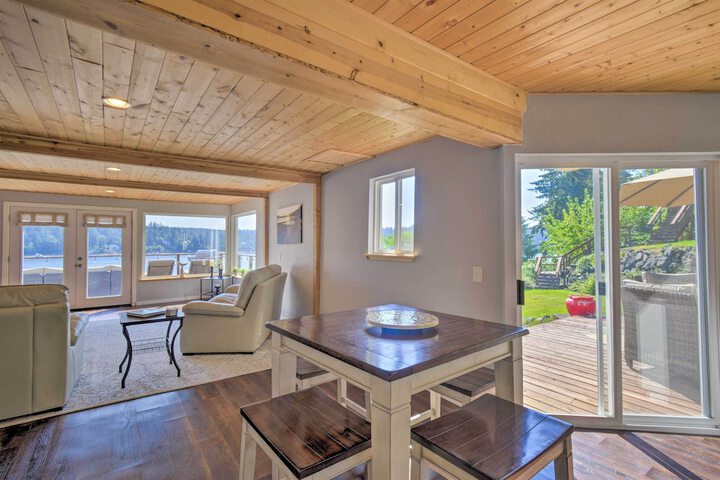 Waterfront Gig Harbor Home w / Furnished Deck