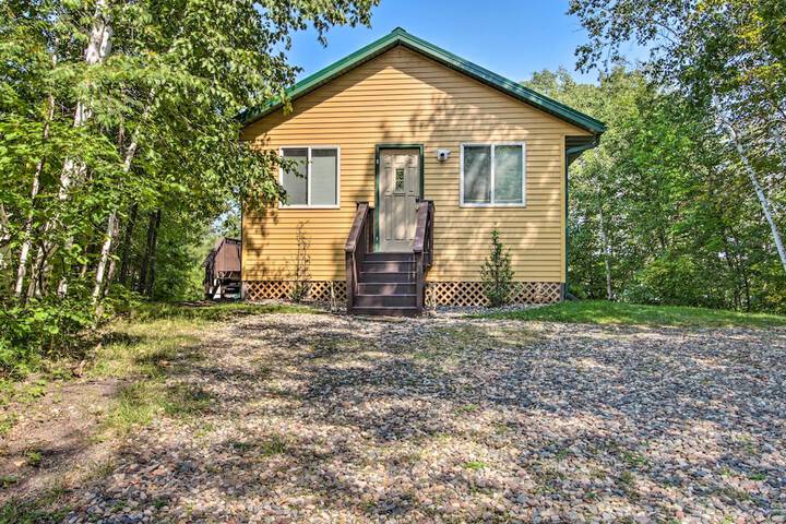 Big Lake Getaway w / Private Beach + Fire Pit!