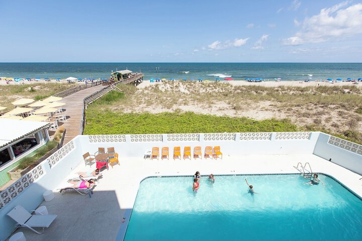 Golden Sands Carolina Beach Oceanfront Tapestry by Hilton