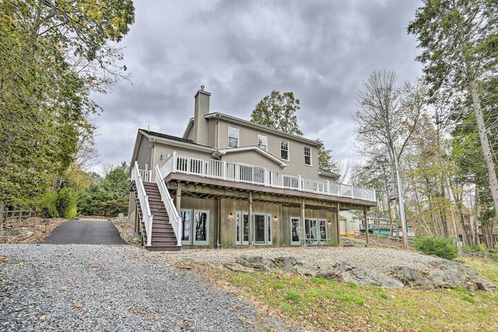 Beautiful Lakefront Retreat w / Deck & Views!