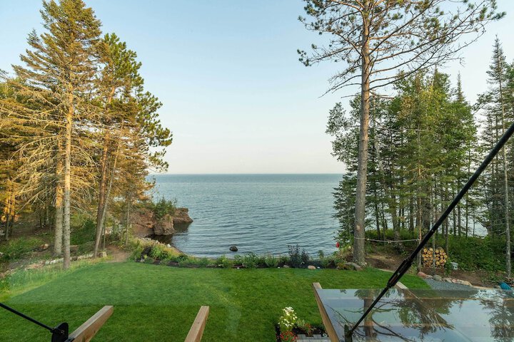 Office & Fire Pit: Waterfront Lake Superior Cabin!