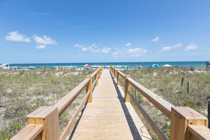 Golden Sands Carolina Beach Oceanfront Tapestry by Hilton