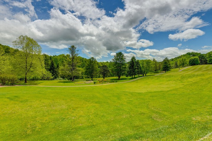 Bright Franklin Villa: Fireplace Golf Course View