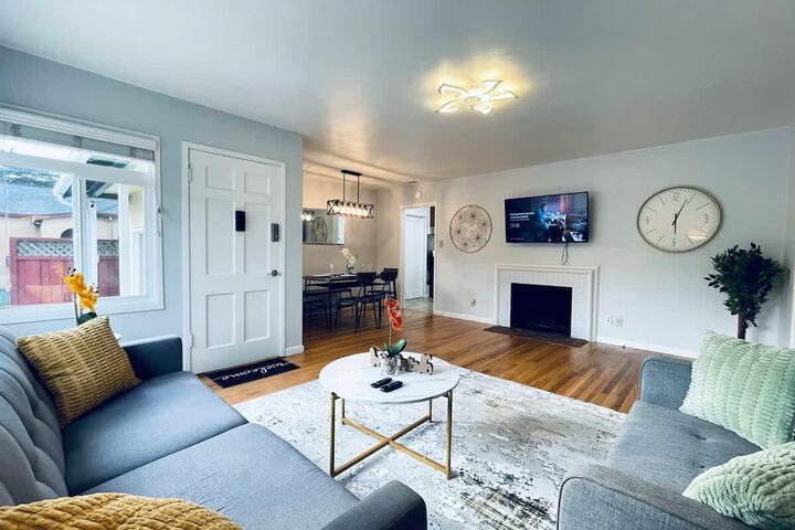 Sanmateo Cozy Central 3b1b Home Garage Parking AC
