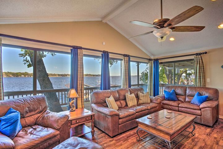 Dock & Fire Pit: Waterfront Cedar Creek Lake Home