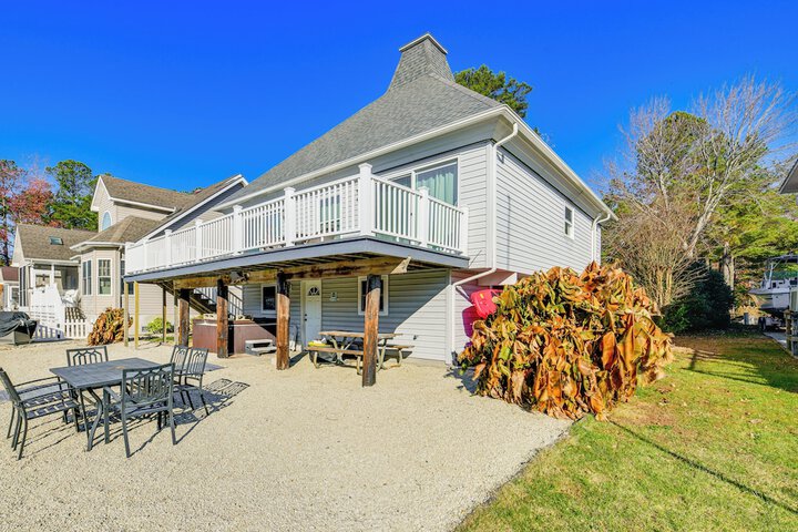 Furnished Deck! Waterfront Ocean Pines Home