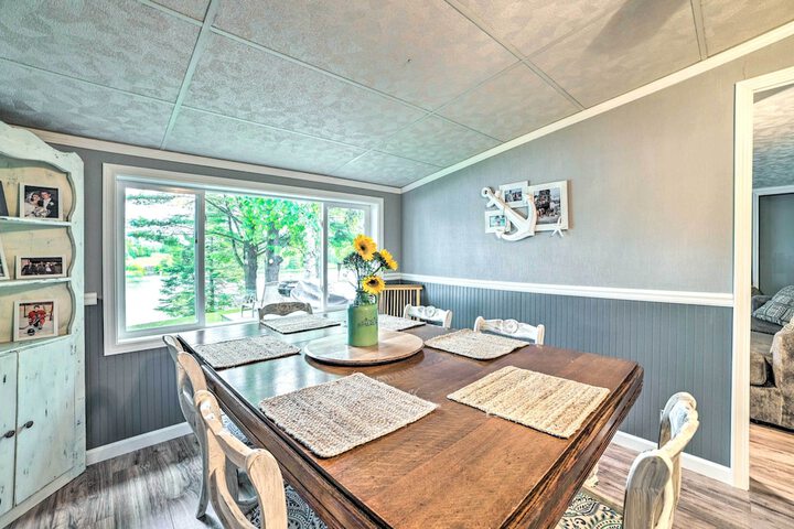 Riverfront Home w / Dock 6 Mi to Cheboygan!