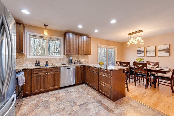 Game Room & Fire Pit: Chic Pocono Pines Home!