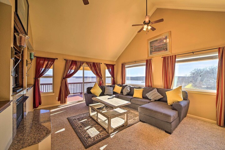 Waterfront Lake Eufaula Home: Multi-level Balcony