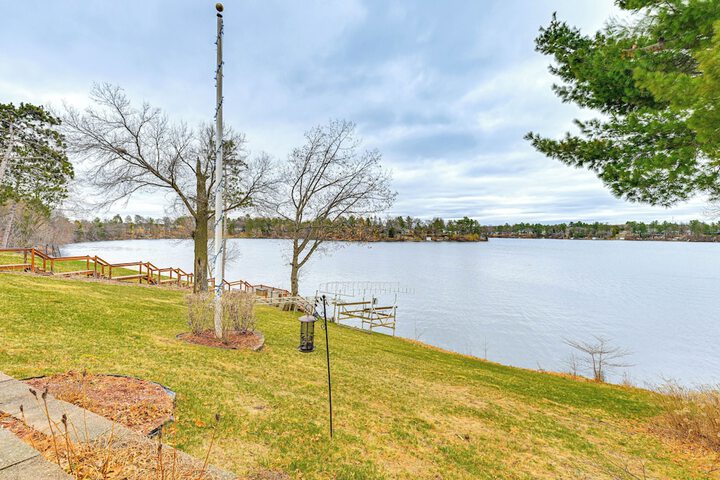 Dock Deck & View: Lakefront Chippewa Falls Studio