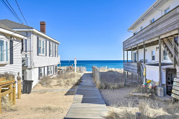 Seaside Escape w / Porch + Direct Beach Access