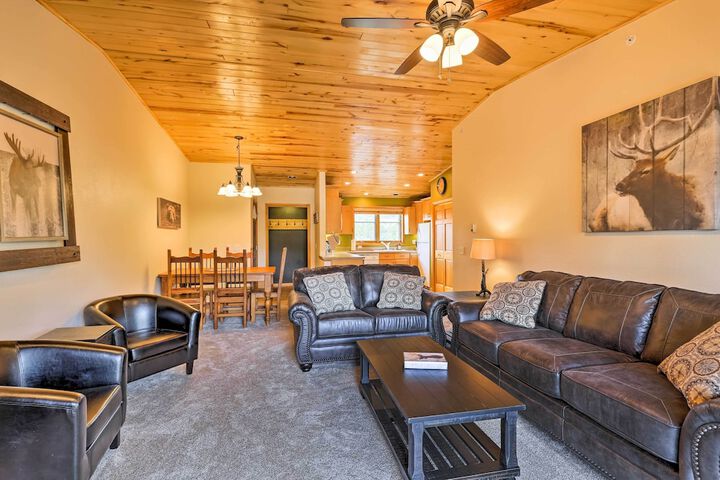 Steps to Grand Lake: Condo w / Deck & Mtn Views