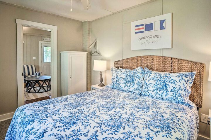 Chic Cottage w / Private Yard: Steps to Beach!
