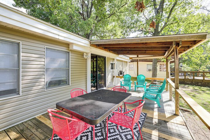 Deck + Dock Access: Lakefront Grove Cabin!
