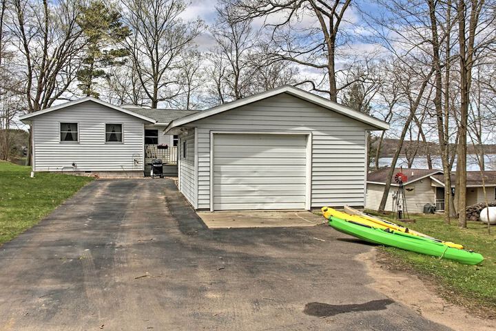 Cozy Balsam Lake Home: Deck Private Dock + Kayaks