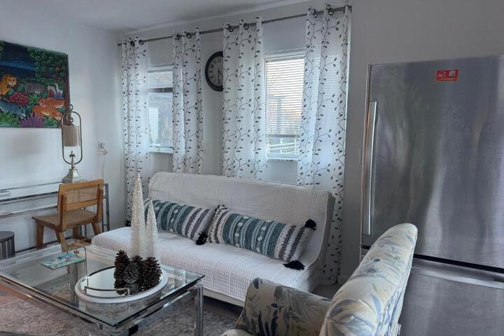 One bedroom with modern kitchen balcony with water view