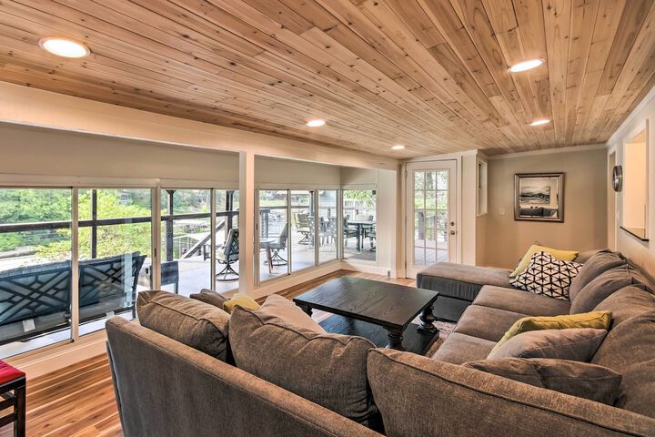 Dock Deck & Boat Slip: Lakefront Eucha Home