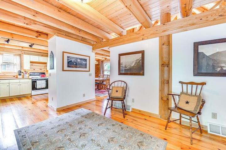 Lakefront Corinth Log Home: Private Dock Fire Pit