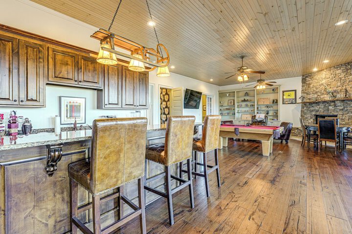 Water Views! Group-friendly Lake Glenville Home