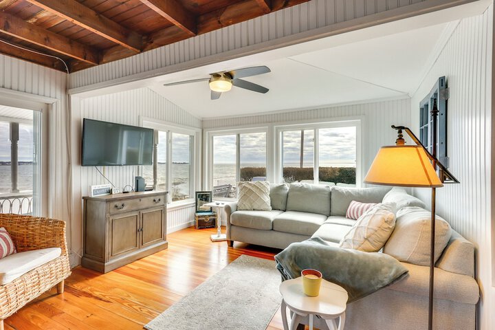 Dreamy Waterfront Westbrook Home on Private Beach