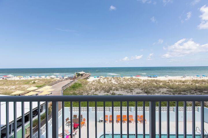 Golden Sands Carolina Beach Oceanfront Tapestry by Hilton