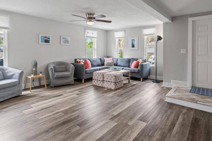 SunKissed in St. Pete is a 3 BR Home with Heated Pool and great outdoor space Near the Beach