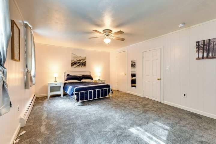 Steps to Crystal Lake: Spacious Retreat w / Views