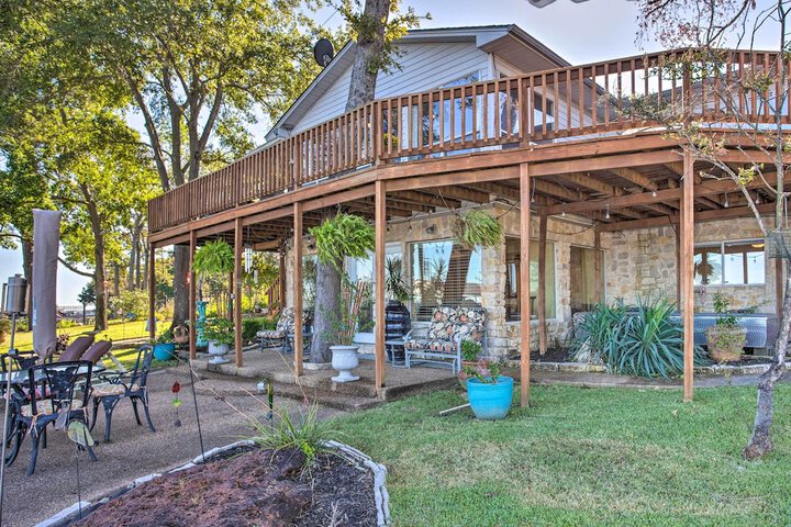 Dock & Fire Pit: Waterfront Cedar Creek Lake Home