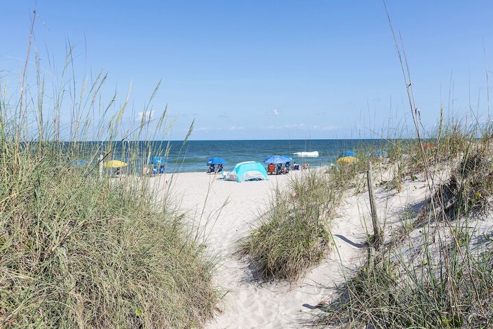 Golden Sands Carolina Beach Oceanfront Tapestry by Hilton