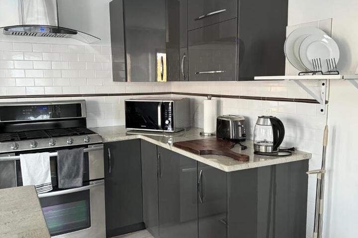 One bedroom with modern kitchen balcony with water view