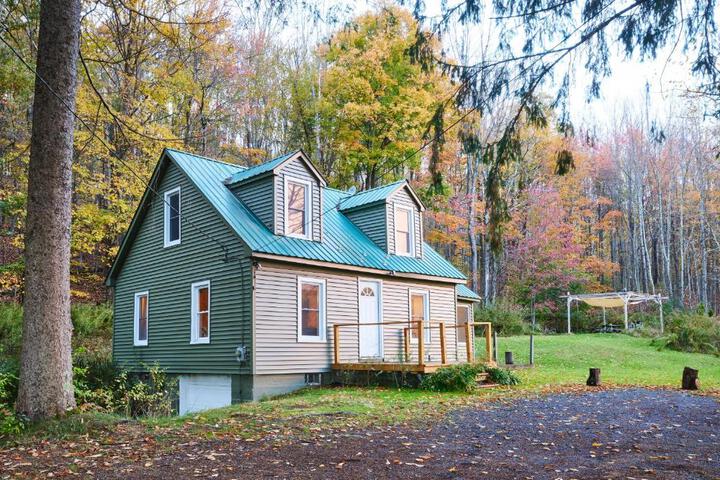 Cozy Cottage with Jacuzzi Sauna, Fire Pit and Reading Nook!