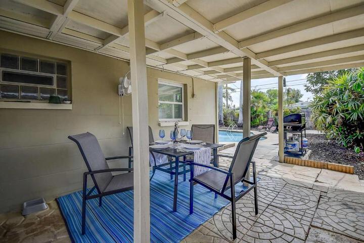 SunKissed in St. Pete is a 3 BR Home with Heated Pool and great outdoor space Near the Beach