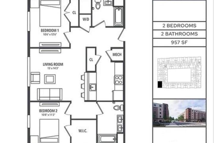 Opulence in Olive with Free Parking 2 BR 2 baths Suite, 5 beds and Sleeps 8