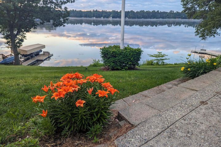 Dock Deck & View: Lakefront Chippewa Falls Studio